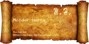 Molder Herta névjegykártya